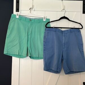 Peter Millar 2 pr. Sz 36 men’s shorts bundle Green & Blue!Perfect for vacation!🌴